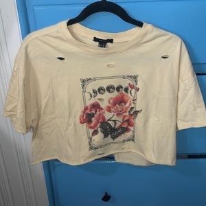 Cropped T Shirt with designs